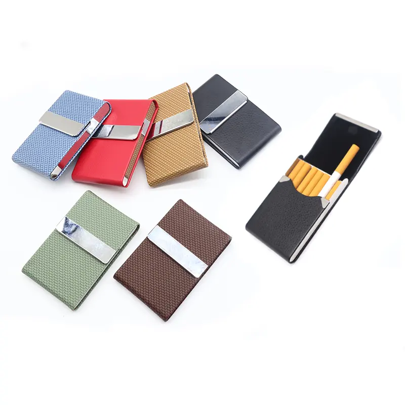 multiple custom bulk aluminium pocket luxury stainless steel metal leather business card holder case