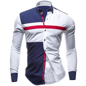 Moda Casual hombres usan camisas de manga larga para Hombre Ropa de hombre embalaje personalizado Jersey 2020 venta al por mayor venta caliente nuevo hombre en blanco 2 uds