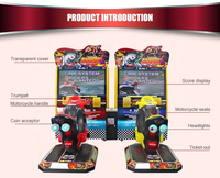 Simulateur de course de moto TT 42 ", machine de jeu vidéo de course d'arcade à double moteur, machine de jeu d'attaque de moto