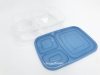 10 pièces en plastique à 3 compartiments boîte à lunch
