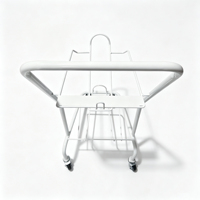 Chariot de courses empilable de style japonais, chariot à main en fil métallique peu encombrant pour les détaillants d'épicerie
