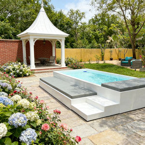 Piscina de Estilo Resort con Diseño sin Bordes y Características de Fuego Integradas - Product Image 5