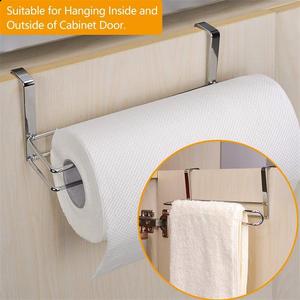 Porta rotolo di carta <span class=keywords><strong>da</strong></span> <span class=keywords><strong>cucina</strong></span> porta rotoli di carta sotto lo scaffale porta rotolo di carta in metallo cromato porta asciugamani - Product Image 3
