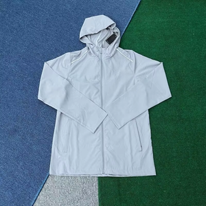 Giacca da <span class=keywords><strong>uomo</strong></span> lunga antivento impermeabile rivestita traspirante per allenamento Outdoor Fitness Running nuovo marchio con cerniera Spot all'ingrosso - Product Image 4