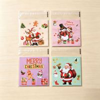 Sacs à biscuits de Noël autocollants en cellophane transparent pour nougat, flocons de neige, friandises de boulangerie et cadeaux de fête