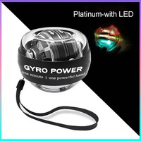 LED à changement de couleur 220LBS Gyroscope Autostart Gyro Power Wrist Ball avec contre-bras Main Muscle Force Trainer Fitness Equipment