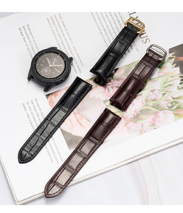 Bracelet de montre en cuir véritable pour Santo 100, en cuir de vache pleine fleur, étanche, avec fermoir déployant, 20/23mm - Product Image 6