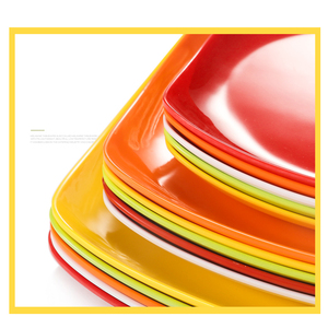 Vaisselle de table en plastique, impression colorée personnalisée sans bpa, plateau de chargeur en mélamine maroc carré, 1 pièce - Product Image 5