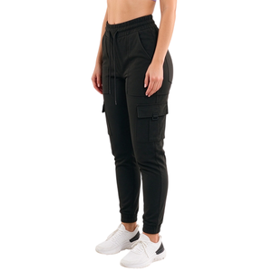 Pantalones deportivos ajustados de otoño para mujer, con bolsillos, cintura elástica con cordón, estilo casual, con banda en el tobillo, ecológicos y que absorben el sudor - Product Image 5