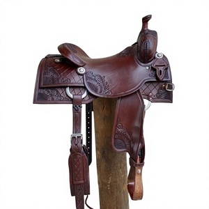 BS International English Race Saddle Genuine Leather Wood <b>Tree</b> SUS304 Hardware Brown Color Sweat Absorbent Model Template - Product Image 2