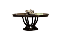 Mobilier de Salle à Manger de Luxe Style Saoudien, Table et Chaises Rondes en Chêne Massif, Matière Bois, pour 4 à 6 Personnes, Livré à Dubaï et au Qatar