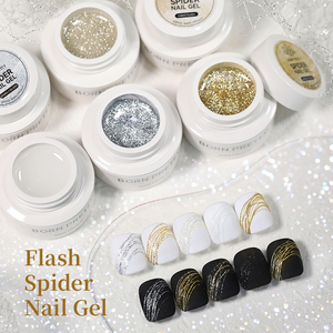 BORN PRETTY Gel de Uñas Spider Line de Alta Densidad con Brillo Platino Reflectante, Súper Brillante, con Destellos de Diamante y Efecto Elástico - Product Image 2