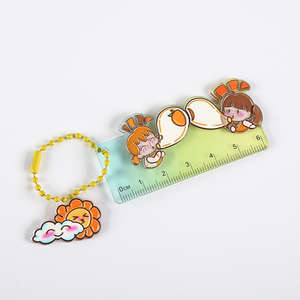 Regla Portátil Mini Personalizada con Llavero Creativo de Plástico y Colgante Acrílico Personalizado para Estudiantes - Product Image 3