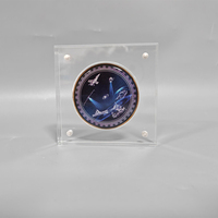 Support magnétique carré en acrylique transparent écologique pour capsules de pièces de monnaie et médailles, idéal pour les collectionneurs
