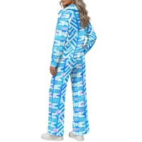 Ensemble de survêtement 2 pièces pour femme, motif Tapa polynésien de haute qualité, sweat-shirt à demi-zip et pantalon de survêtement large