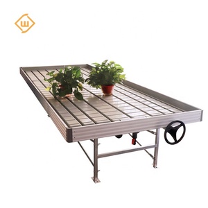 Hydroponic Tray Plastic Hydroponic 4x8 Flood Tray Plastic Rolling Table For Agricultural Greenhouse