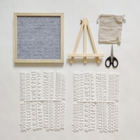 Panneau de lettres pour la rentrée scolaire avec cadre blanc en bois rustique Panneau de lettres de ferme avec support