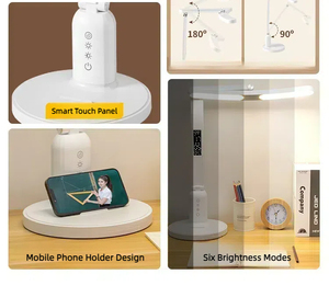 New Modern Luxury Multifunctional Dimmable Reading Usb Cordless Rechargeable Led <b>Table</b> with Clock Date Display High CRI 98 - Product Image 3
