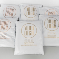 Sacs d'expédition en polyéthylène blanc mat avec logo personnalisé, auto-adhésifs, pour l'envoi de vêtements et l'emballage