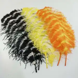 Groothandel Getrimd Decoratie Zebra Struisvogelveren Quill Plume Voor Grote Veer Vleugels Kostuum Set