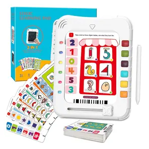 Kinder 2-in-1 Intelligente Lernmaschine LCD Elektronisches Tablet Early Education Toys Kinder pädagogisches 3D-Zeichenbrettspielzeug