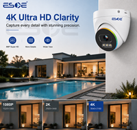 Système de caméra CCTV ESOE 4k 8MP, reconnaissance faciale, détection de flamme, étanche IP67, kit NVR POE 4CH, système complet de sécurité domestique