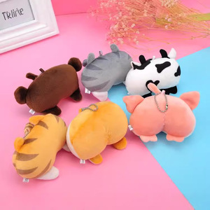 Mignon porte-clés pendentif sac en peluche en forme de fesses de <span class=keywords><strong>Corgi</strong></span>, petit cadeau pour étudiant, vente en gros - Product Image 2