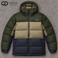 Blousons matelassés à capuche personnalisés pour hommes, style streetwear, chauds, coupe-vent, coupe classique, pour la randonnée en plein air, manteaux d'hiver décontractés, OEM