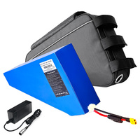 Pack de batteries au lithium triangulaires 72V 60V 52V 48V 36V + housse imperméable pour vélo électrique, moto électrique avec BMS 40A certifié CE