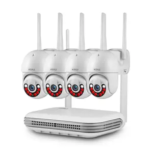 KERUI kabelloses 4 MP WLAN-Überwachungskamerasystem 8-Kanal-NVR-IP-Kamera Mini-Netzwerk-Kamerasystem für Heimüberwachung