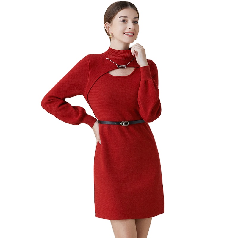 V28 Turtleneck Ribbed Sweater CIDER Women's Turtleneck Bodycon Sweater Dress  - Y2K Mini Dress For Date Nights & Fall Fashion Women's Turtleneck Sweater  Knit Mini Dress Y2K Fashion