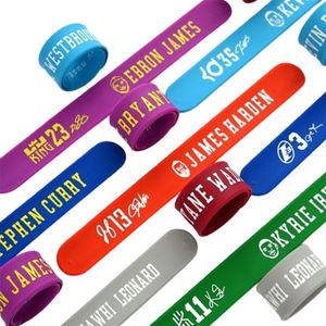 2024 Wholesale Wrap Reflective Night Promotion Gift Pvc <b>Slap</b> Wrist <b>Band</b> Bracelet for Event - Product Image 2