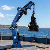 Promotion : Grue marine de 1 à 12 tonnes, grue de pont de navire hydraulique à flèche articulée de 10 tonnes pour environnements marins
