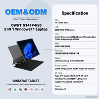Tablette de bonne qualité 14 pouces, Windows 11, IPS 2.2K FHD, tablette portable N95 2 en 1, écran tactile, ordinateur portable pour étudiants, tablette PC