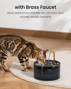 <span class=keywords><strong>Fontaine</strong></span> <span class=keywords><strong>à</strong></span> <span class=keywords><strong>eau</strong></span> pour chat 71oz/21L avec robinet automatique en cuivre, pompe <span class=keywords><strong>et</strong></span> filtres remplaçables, distributeur léger de 3 bols pour animaux de compagnie - Product Image 2