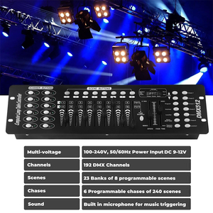 192 Kênh DMX Giao Diện Điều Khiển Sân Khấu Chuyên Nghiệp Điều Khiển Cho Đảng Pub Bar Hộp Đêm Chùm Rửa Di Chuyển Đầu <span class=keywords><strong>Laser</strong></span> DJ Disco Chiếu Sáng - Product Image 4