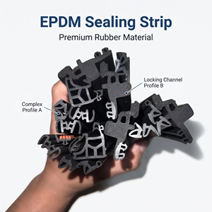 <span class=keywords><strong>Burlete</strong></span> de <span class=keywords><strong>Goma</strong></span> EPDM de Diseño Tradicional para Vidrio, Sello de Borde de Vidrio para Puertas y Ventanas de <span class=keywords><strong>Aluminio</strong></span> - Product Image 1