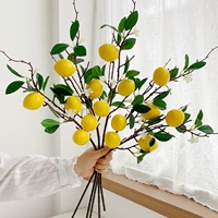 Citrons artificiels réalistes et sensibles au toucher, disponibles en ensembles de 3 ou 6, parfaits pour la décoration intérieure, les restaurants et les présentations créatives.