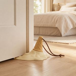 Home Office Supplies Creative Soft <b>Rubber</b> Non Slip Wedge Hanging Rope Anti Slam Stop Ice Cream Cone Door <b>Stopper</b> - Product Image 1