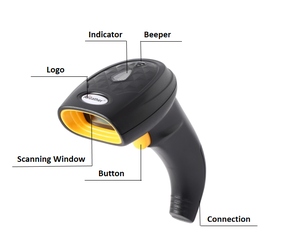 AiGather IP52 custo-eficaz mão livre 1D/2D com fio sem fio USB Handheld Bar Code Scanner para Android IOS Mobile Phone POS - Product Image 3