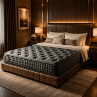 Matelas hybride à ressorts compressible enroulable avec tissu tricoté respirant