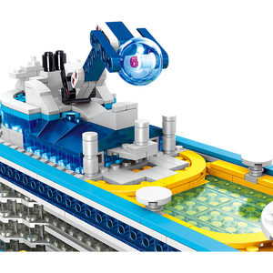 ZHE GAO blok bangunan edukasi DIY <span class=keywords><strong>Model</strong></span> plastik putih kapal penumpang laut kota untuk hadiah atau mainan - Product Image 2