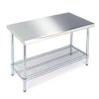 Table de travail durable en acier inoxydable GAOYA 304 pour l'école et la restauration, épaisseur 0,8 mm, taille personnalisable