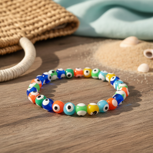 Fashion <b>Beaded</b> for Bracelet with Evil Eye Design <b>Plastic</b> Material - Product Image 3