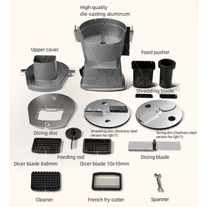 Yüksek verimli sebze işleme ekipmanları ile ev masaüstü mutfak robotu ticari sebze kesici taşımak için basit - Product Image 6