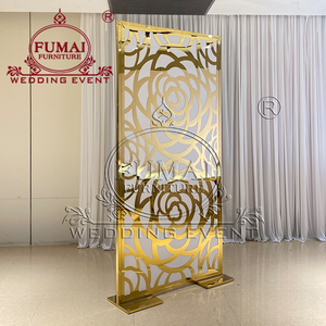 Fournitures de décoration de mariage en acier inoxydable de haute qualité en gros décoration de fond de scène toile de fond de mariage - Product Image 1