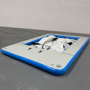 Plateforme flottante gonflable personnalisée pour yacht, <span class=keywords><strong>piscine</strong></span> de natation en mer avec filet - Product Image 2