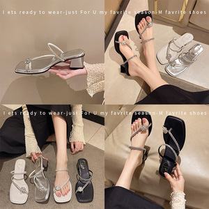 Summer Fashion Trend Women's <b>Open</b> Toe Lace-<b>Up</b> & Slip-On Sandals-Evergreen Design Durable Rubber Outsole - Product Image 4