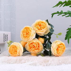 Modern Brilliantart - Ramos de Rosas Artificiales <span class=keywords><strong>Ross</strong></span> Stem de 26 Pulgadas, 2 Capullos de Flor, Tela/Plástico/Alambre de Hierro de Alta Calidad, Larga Duración - Product Image 4