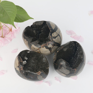Cristal Mineral Natural de Alta Calidad, Geoda Septaria en Forma de Huevo, Pulida para Fines Decorativos - Product Image 4